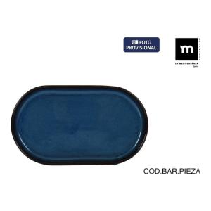 BANDEJA OVAL 25.3X13.5CM CHESTER BLUE