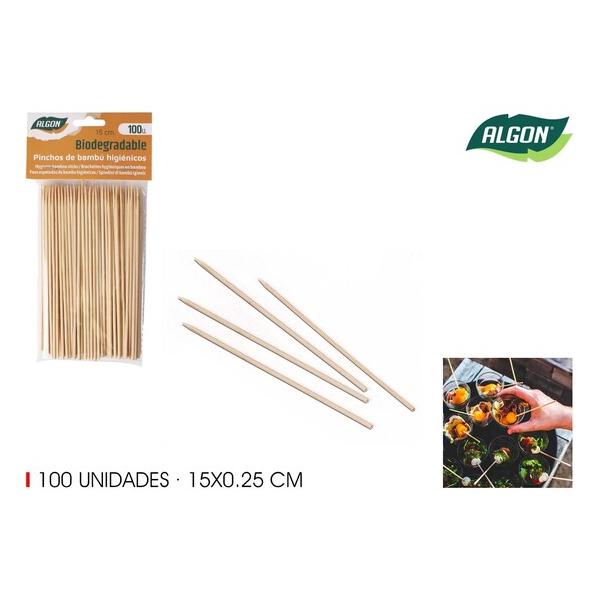 SET-100PINCHO HIGIE.BAMBU 150X2.5MM ALGON - imagen 3