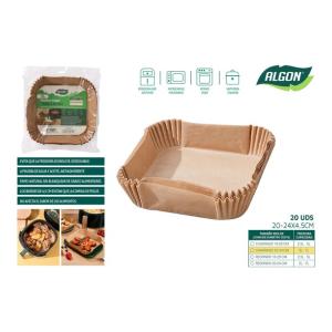 SET-20 BASE PAPEL AIRFRYER CUAD.24CM ALGON