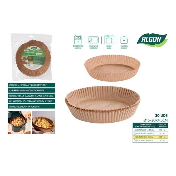 SET-20 BASE PAPEL AIRFRYER RED.20CM ALGON