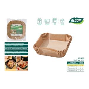 SET-20 BASE PAPEL AIRFRYER CUAD.20CM ALGON