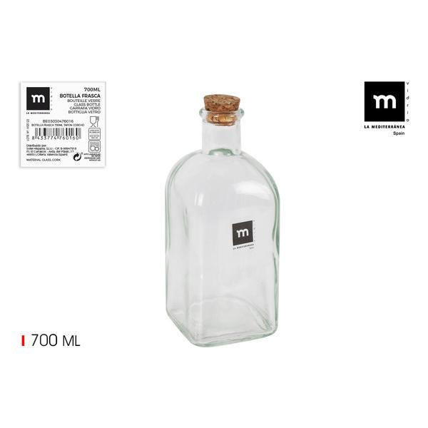 BOTELLA FRASCA 700ML TAPON CORCHO LA MEDITERRANEA