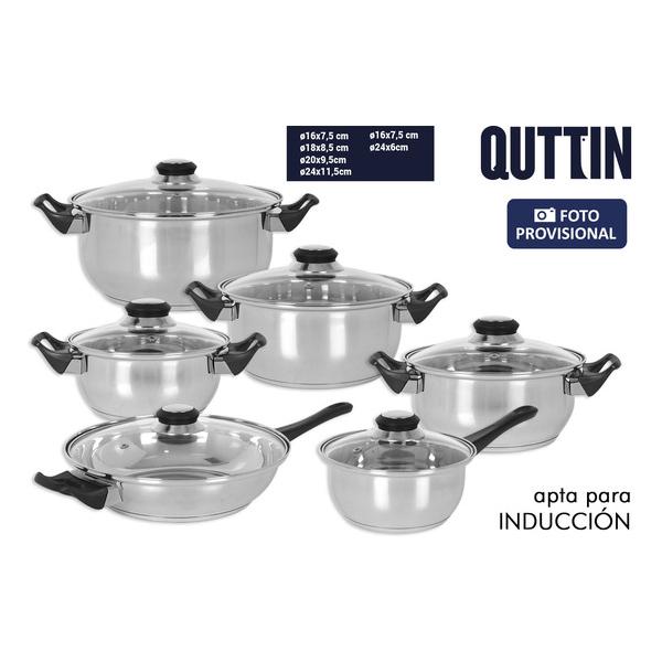 BATERIA COCINA 12PC ACERO INDUCCION GENOVA