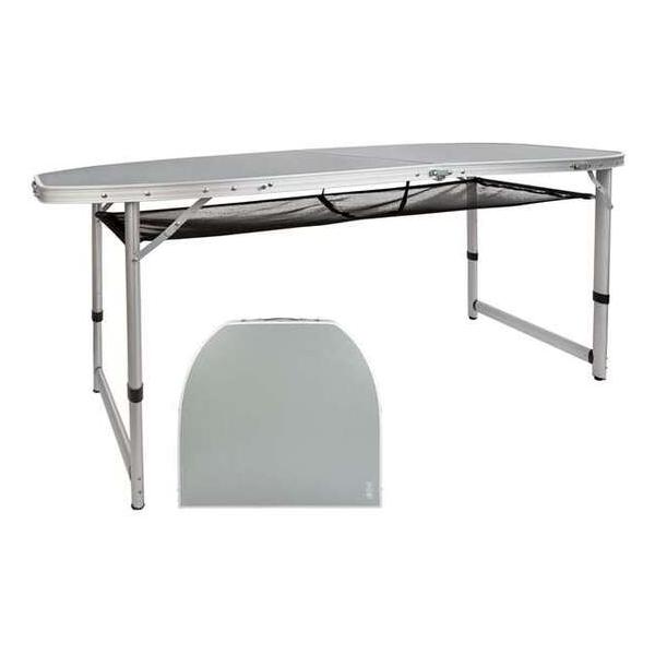 MESA DE CAMPING PLEGABLE ALUMINIO + MADERA 149X80X59/66/71.5CM