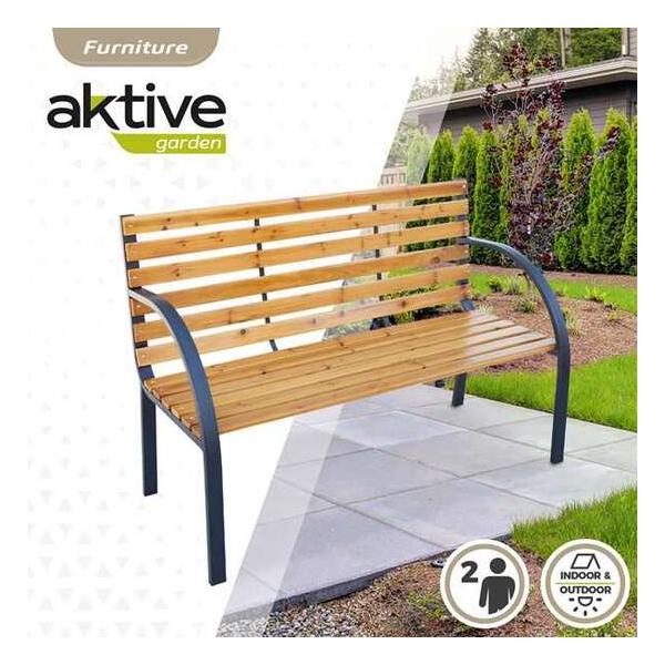 BANCO DE MADERA AKTIVE 122X52,5X52 CM