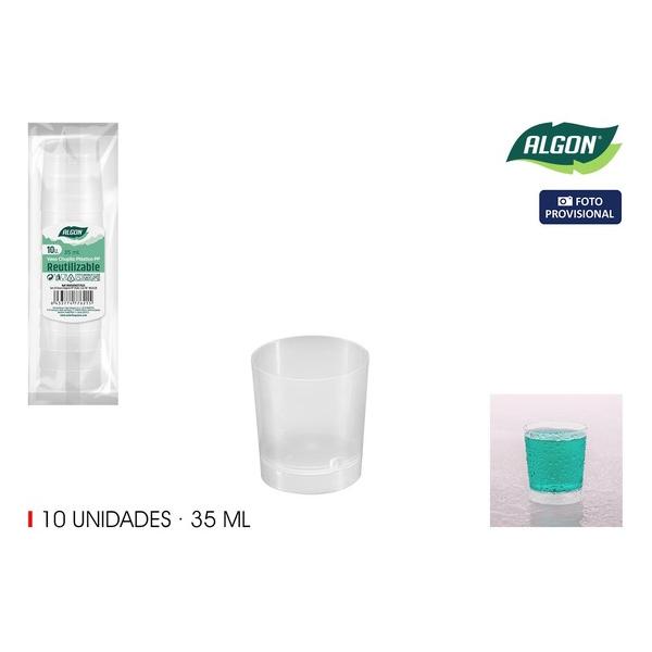 SET-10 VASO CHUPITO PP 35ML ALGON - imagen 1