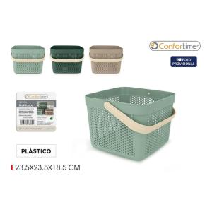 CESTA MULTIUSOS PLAS.23.5X23.5X18.5 CONFORTIME