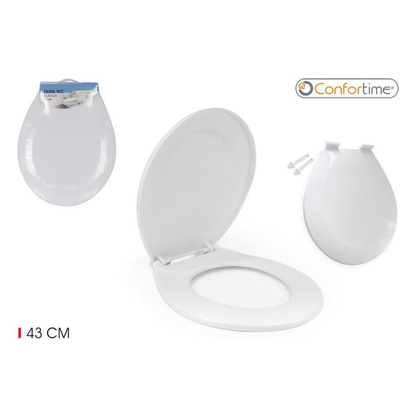 TAPA WC PLASTICO BLANCA 43CM CONFORTIME - imagen 1