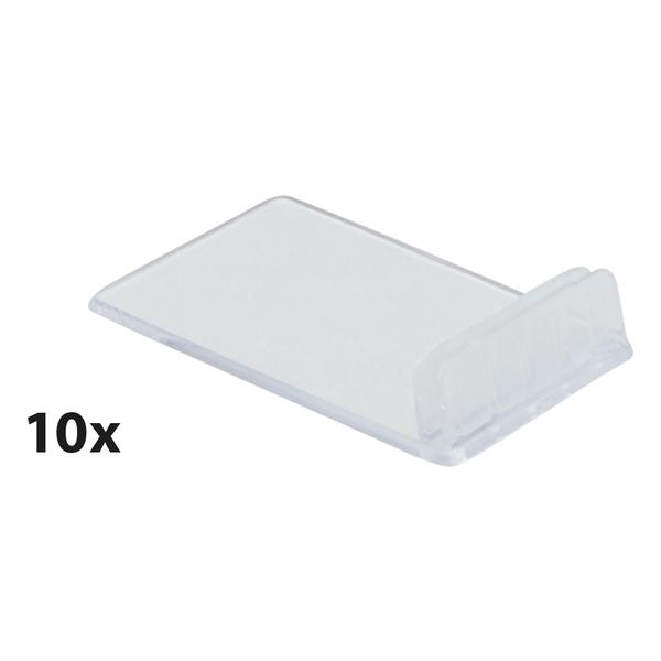 #-60-PACK 10 SOPORTES TRANSP. MESA 1X4X0.6CM