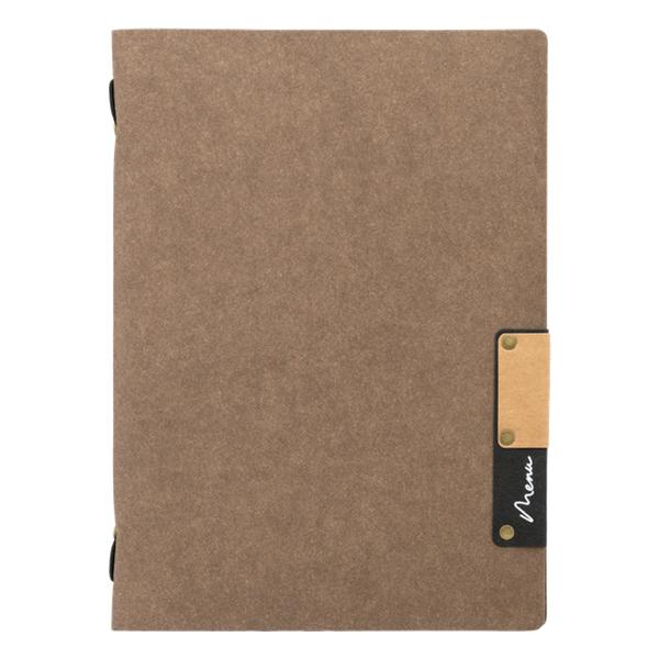 #-40-PORTA MENUS MARRON A5 WATERPROF 24.9X17.5X1