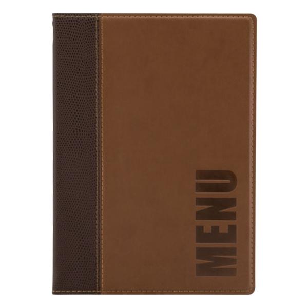 #-40-PORTA MENUS MARRON A5 TRENDY 25.3X17.7X0.8CM