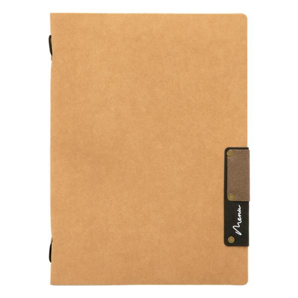 #-40-PORTA MENUS BEIGE A5 A PRUEBA DE AGUA24.9X17