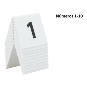 #-60-LETRERO MESA BLANCO C/NUMEROS 5.2X5.2X4.5CM