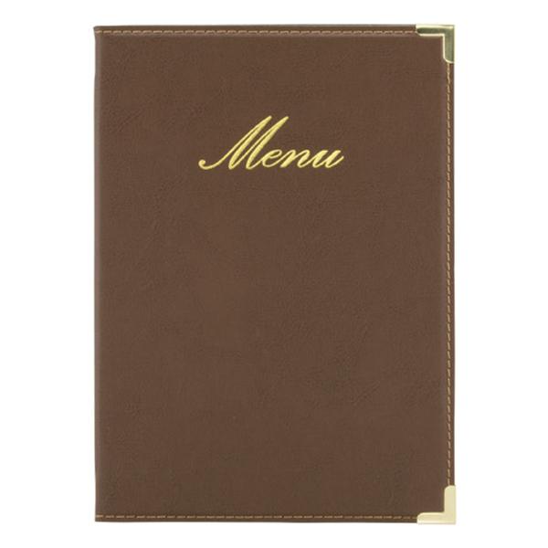 #-40- PORTA MENU MARRON A5 CLASSIC 25X18X0.5CM