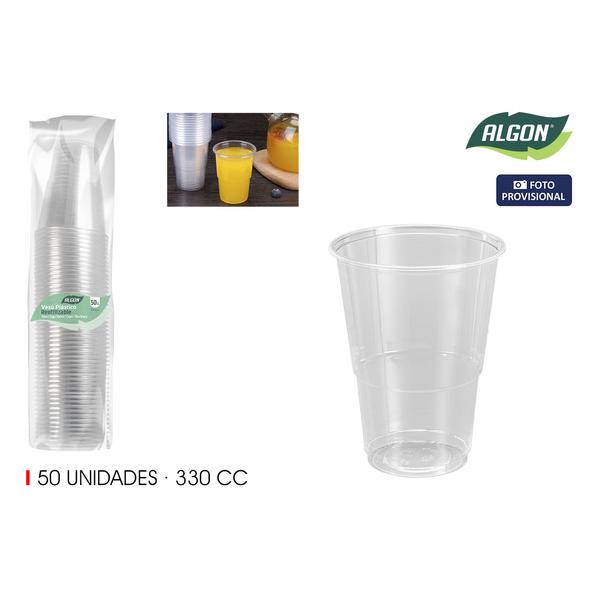 SET-50 VASO TRANSPARENTE 330CC ALGON