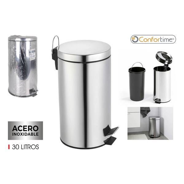 CUBO BASURA METAL C/PEDAL 30LT CONFORTIME