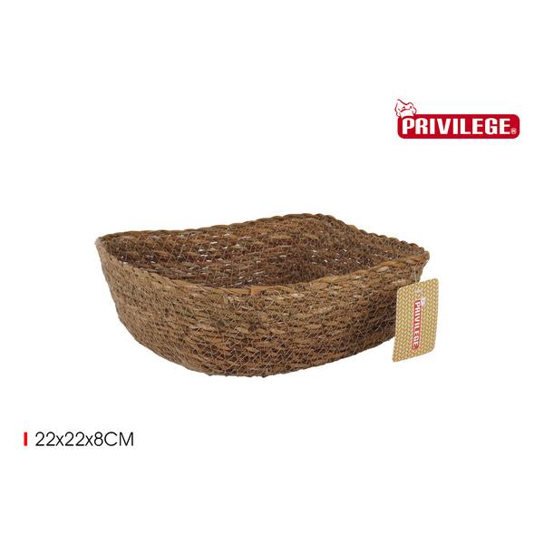 CESTA CONICA MIMBRE CUADRADA 22X22X8CMPRIVILEGE