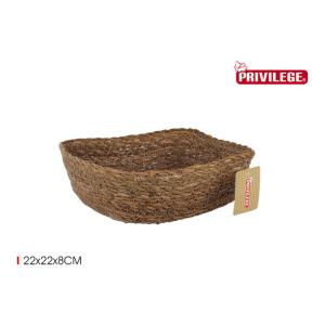 CESTA CONICA MIMBRE CUADRADA 22X22X8CMPRIVILEGE