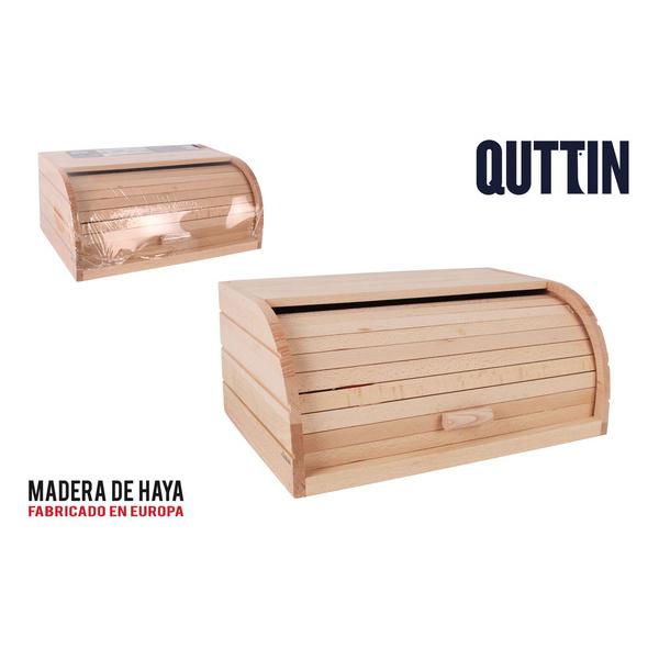 CAJA PAN PERSIANA MADERA 37.5X26.5X16CM QUTTIN