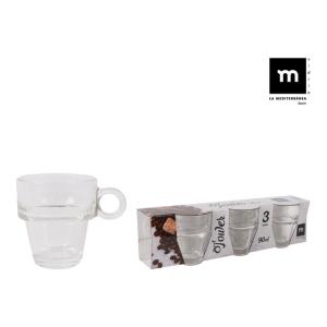 SET 3 TAZAS CAFE 90ML TOWER  MD