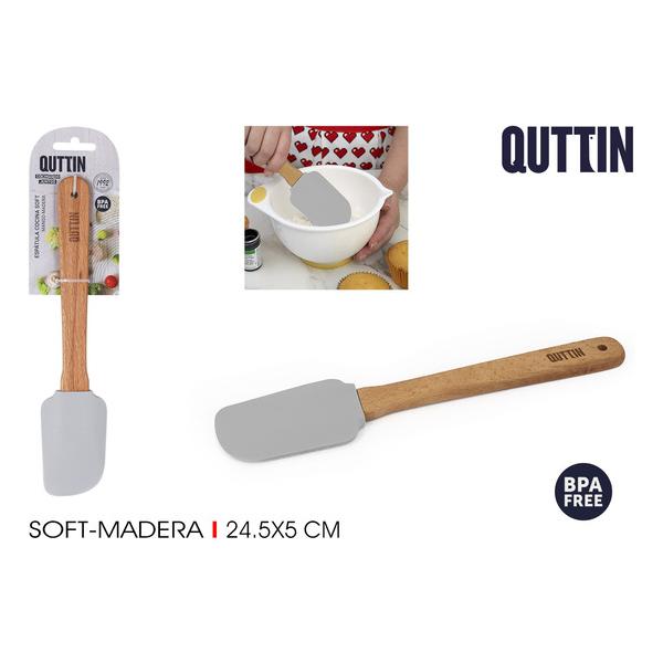 ESPATULA SOFT MANGO MADERA COCINA QUTTIN