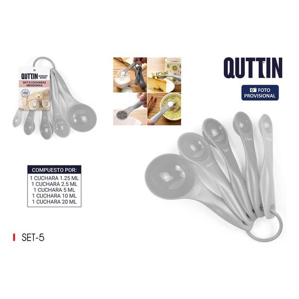 CUCHARAS MEDIDORAS 5PCS PLASTICO QUTTIN - imagen 2