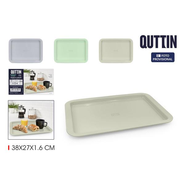 BANDEJA METAL SERVIR 38X27CM 3SURT QUTTIN