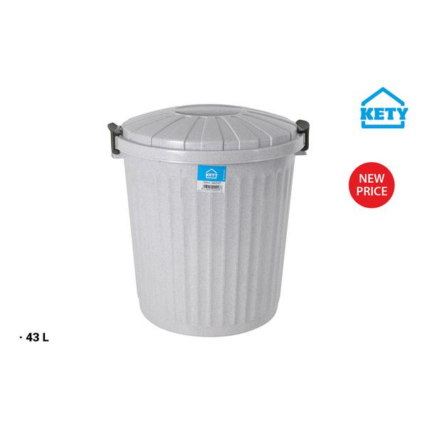 CUBO BASURA CON TAPA 43L KETY