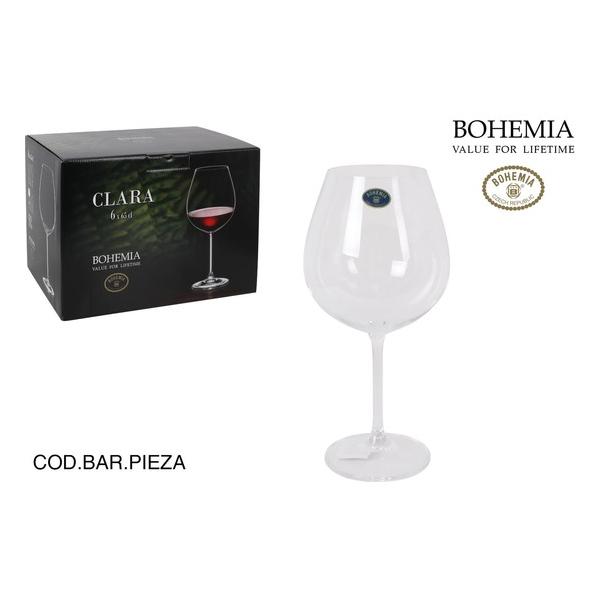 & SET 6 COPAS GRAN VINO BOHEMIA 650CC CLARA