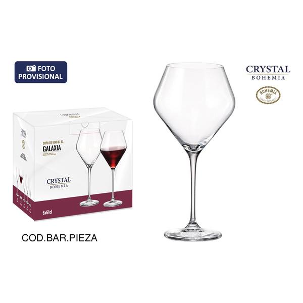 SET 6 COPAS VINO BOHEMIA 610CC GALAXIA