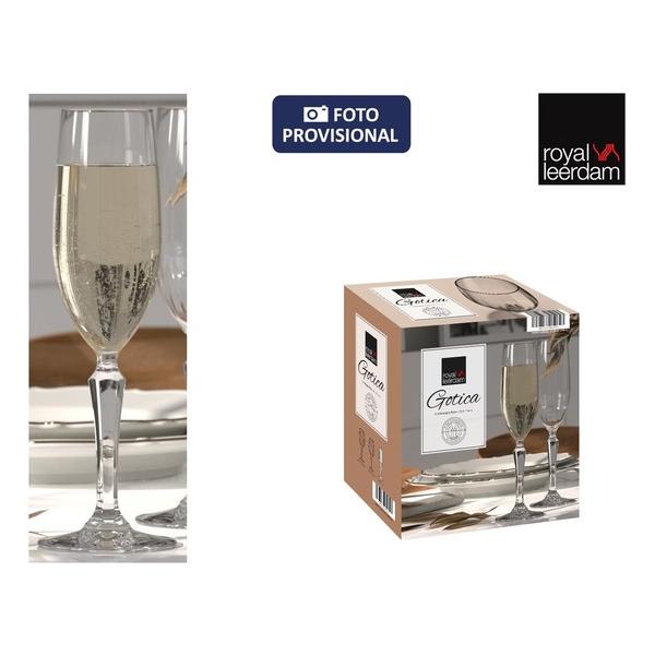 P24 SET 6 COPAS CHAMPAGNE 21CL GOTICA