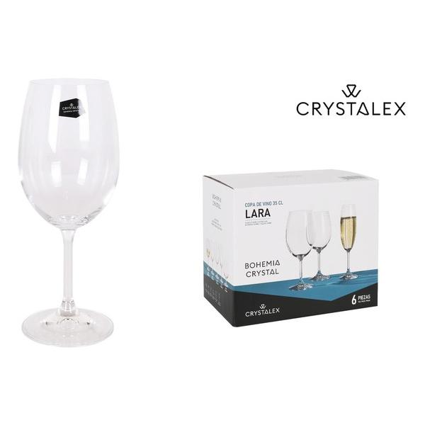 SET 6 COPAS VINO CRISTAL BOHEMIA 350CC LARA