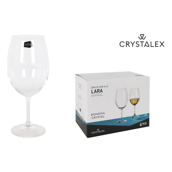 SET 6 COPAS VINO CRISTAL BOHEMIA 540CC LARA - imagen 2