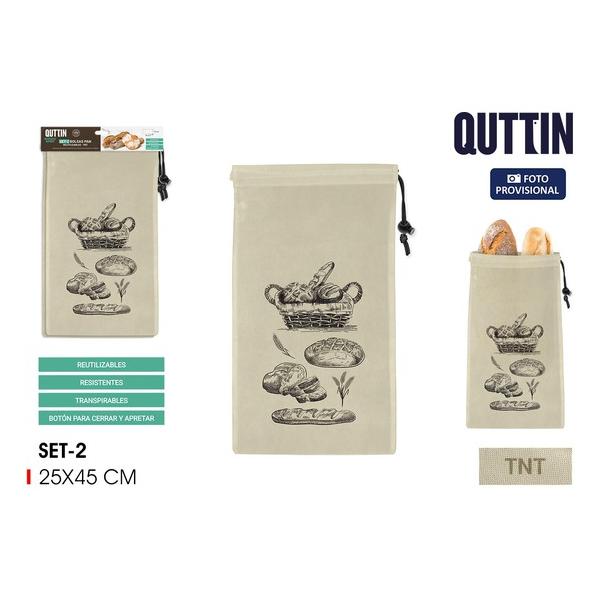 SET-2 BOLSA PARA PAN REUT.TNT 25X45 QUTTIN - imagen 1