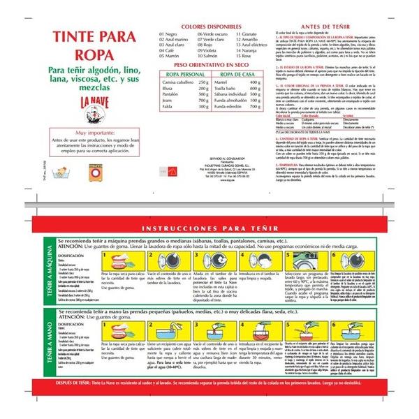 TINTE ROPA LA NAVE - SALMÓN - imagen 1