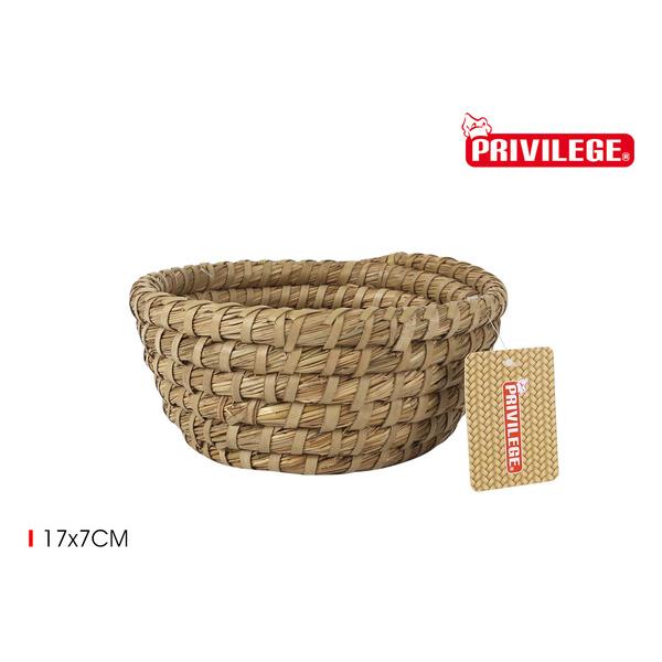 CESTA CONICA MIMBRE REDONDA  Ø17X7CM KORNE