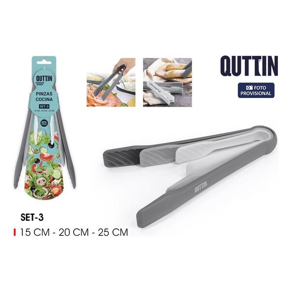 SET-3 PINZAS COCINA PLASTICO QUTTIN - imagen 1