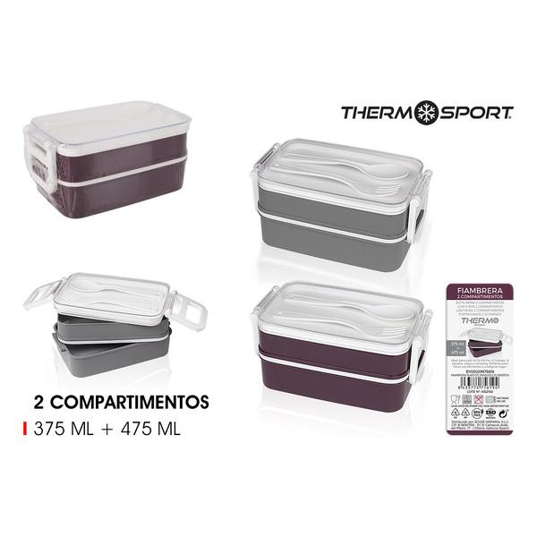 FIAMBRERA PLASTICO 2NIVELES C/CUB. THERMOSPORT