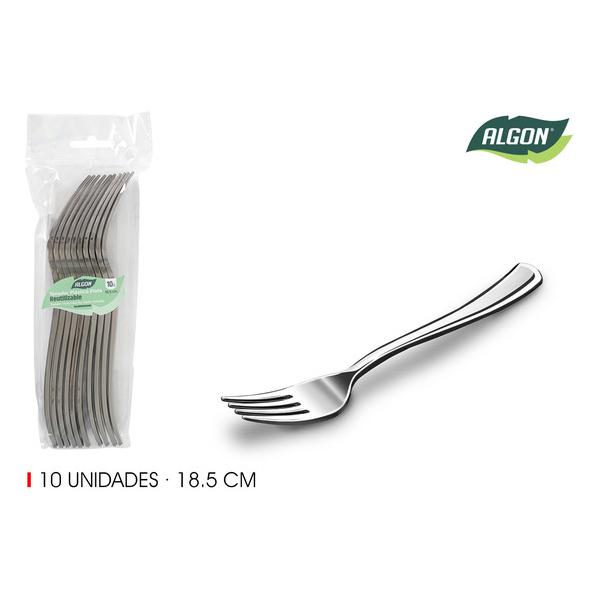 SET-10 TENEDOR GRANDE PLATA 18.5CM ALGON