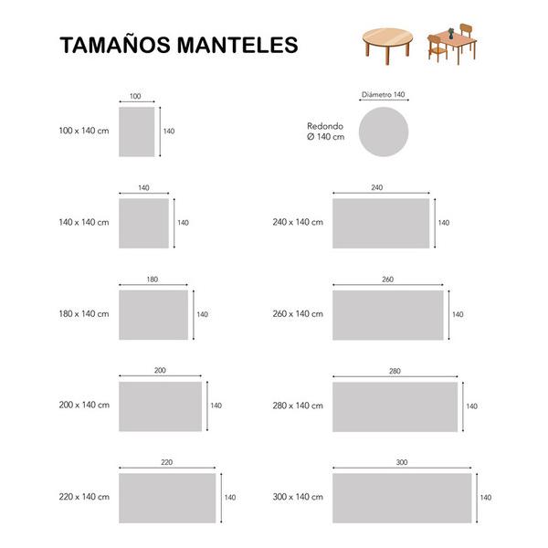 MANTEL RESINADO MANDALA GRIS 250X140 CM - imagen 3