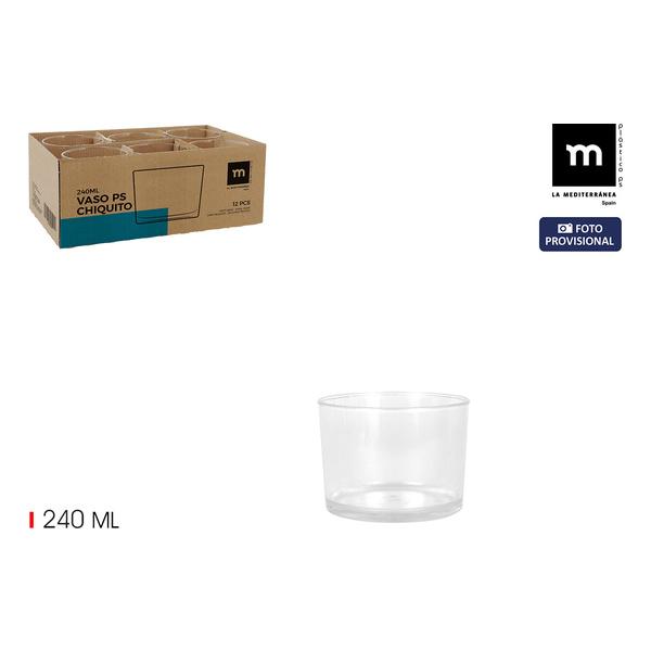 VASO CHIQUITO 240ML PS LA MEDITERRANEA - imagen 1