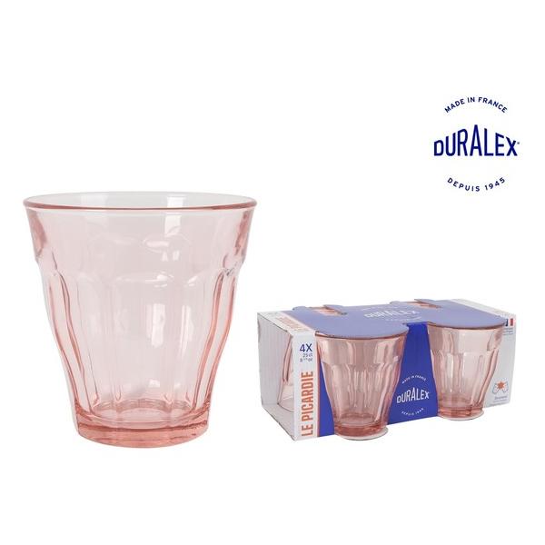 SET 4 VASOS 25CL ROSA PICARDIE