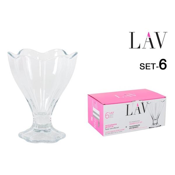 SET 6 COPAS HELADO 250CC LILY