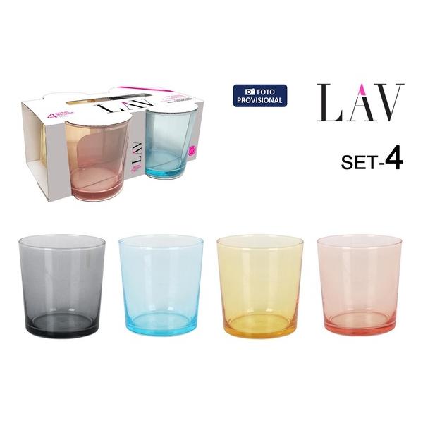 SET 4 VASOS PINTA 345CC COLORES