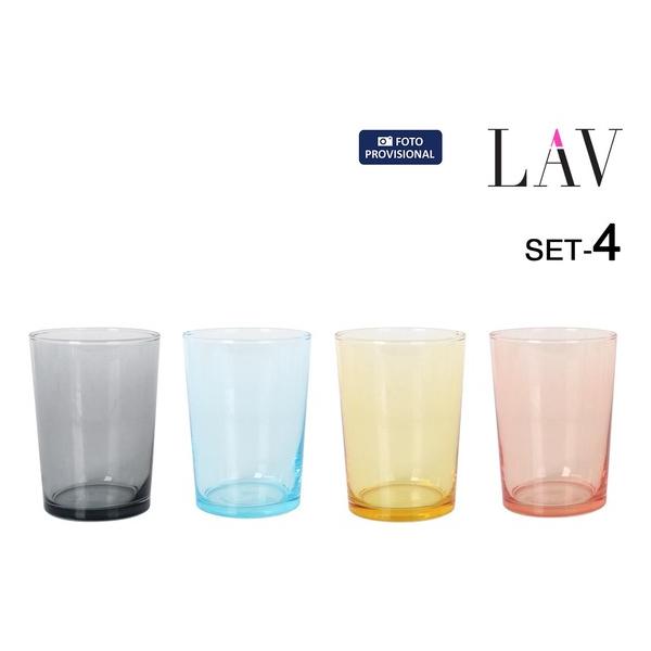 SET 4 VASOS SIDRA 520CC COLOR