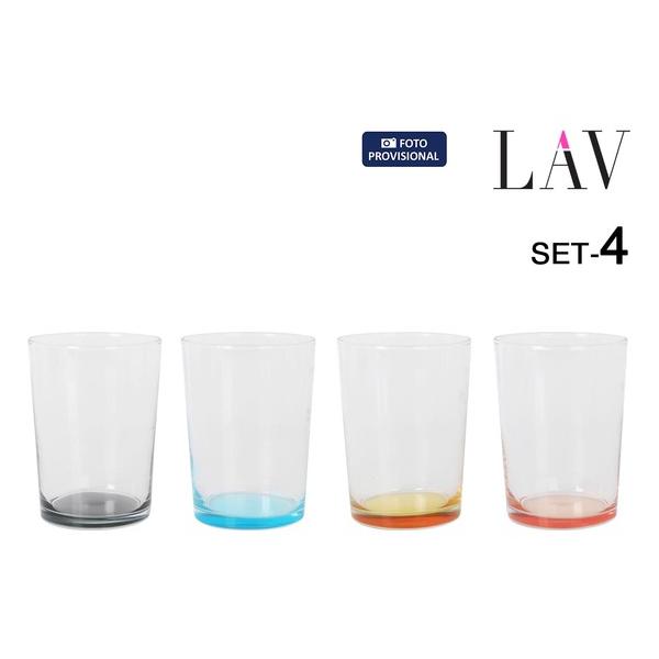 SET 4 VASOS SIDRA 520CC COLORES