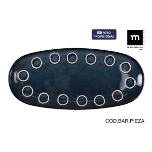 BANDEJA OVAL  Ø33X14,8CM AZUL ALMUDENA MD