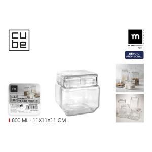 TARRO VIDRIO CUBE 800ML LA MEDITERRANEA