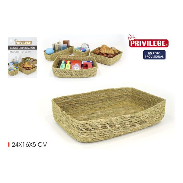 CESTA ORDENACION SEAGRASS 24X16X5CM PRIVILEGE - imagen 1