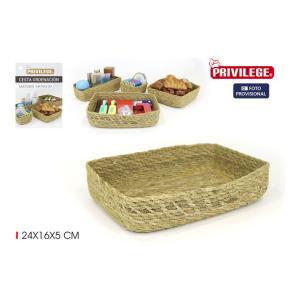 CESTA ORDENACION SEAGRASS 24X16X5CM PRIVILEGE